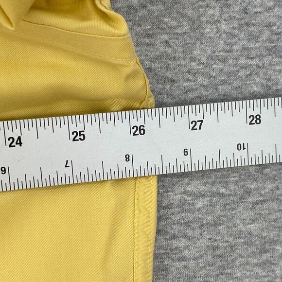 IZOD Shirt Mens 17.5 Yellow Button Up Long Sleeve Cotton Twill Casual Workwear - Picture 10 of 12